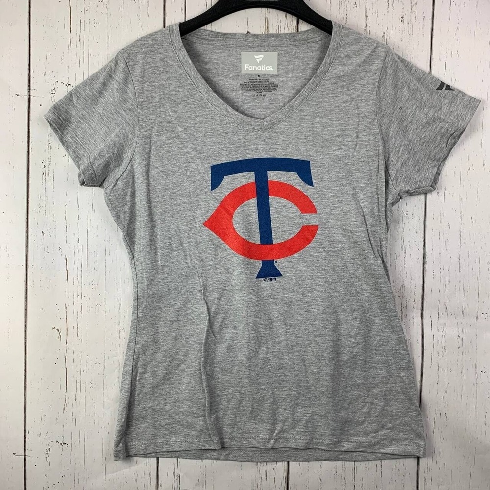Minnesota Twins MLB Medium Fanatics Casual T-Shirt Gray New Women